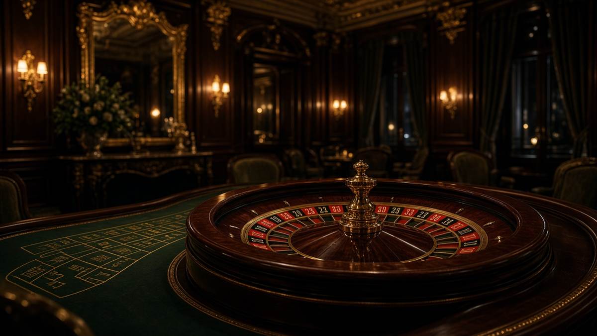 Roue de roulette dans le salon casino TizzyGourmet